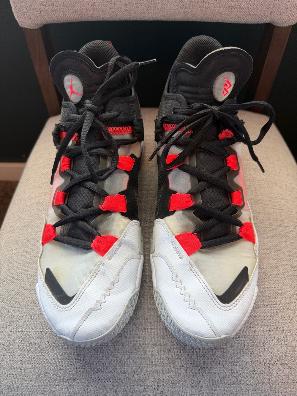 Jordan Why Not 0.5 Black, White and Red Basketball Sneakers
